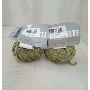 Artful Yarns Graffiti ribbon yarn, 100% cotton, "Macrame" lot of 2 (49 yds ea)